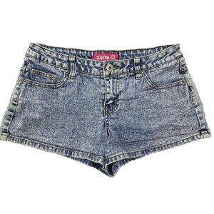 Zana Di Blue Jean Booty Shorts Junior Womens size 5 Med Blue Denim Five Pocket